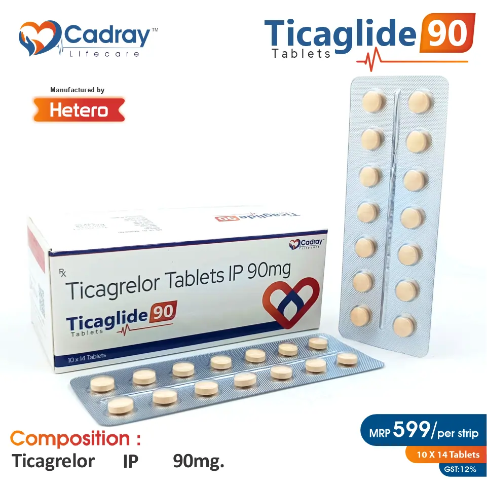 Ticagrelor 90mg | Best price for PCD Pharma Franchise | Antiplatelet therapy for cardiovascular health & stroke prevention